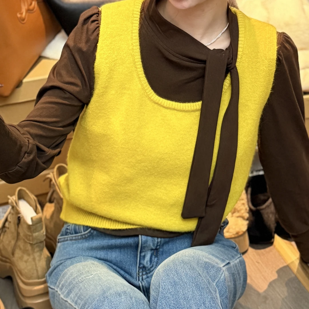 二美广州《秋冬拼接真两件9539》