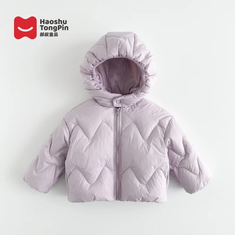 现货杜邦三防|90白鸭绒郝叔童品冬季2025女童韩版羽绒服潮HQ5428