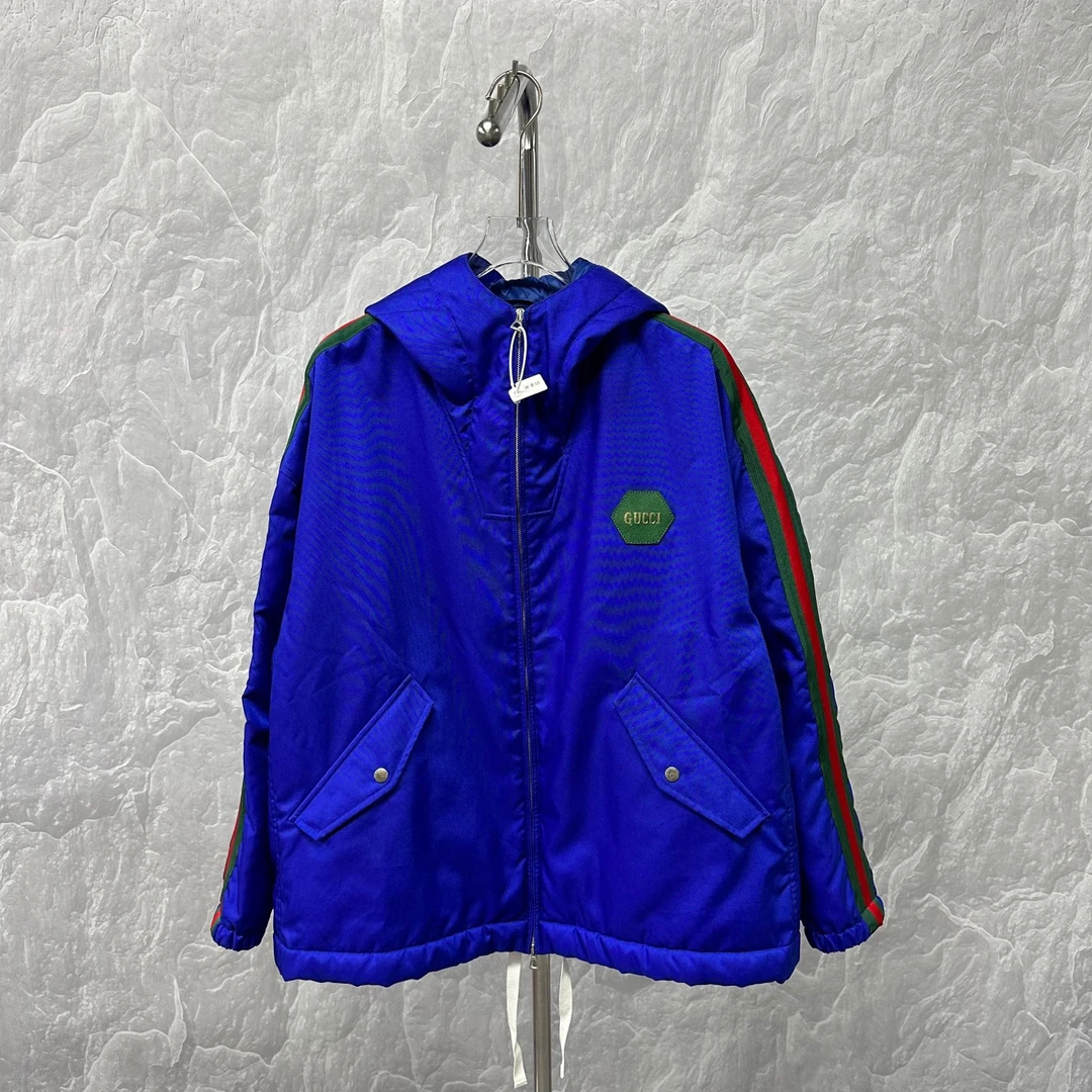 99新 GUCCI/古驰 100系列连帽尼龙夹克外套 50码 D18688