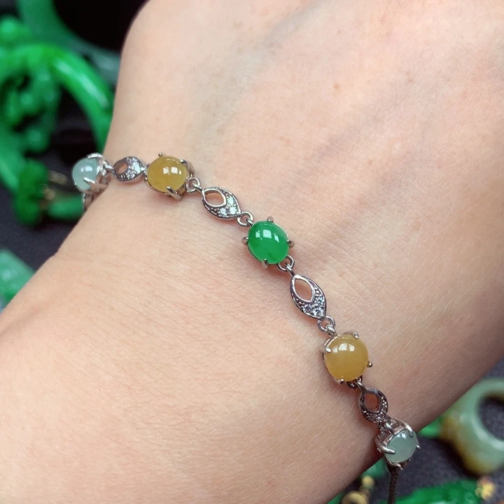 颈饰银S925镶嵌翡翠翡翠