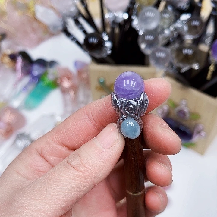 清***雅摆件未镶嵌紫晶水晶