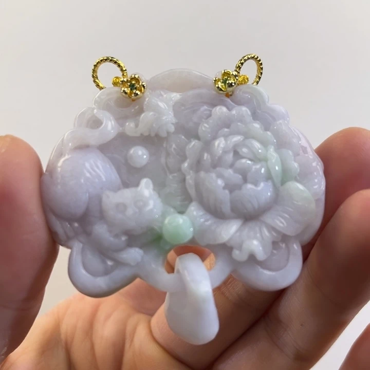 翡翠吊坠(赠链)未镶嵌代编织