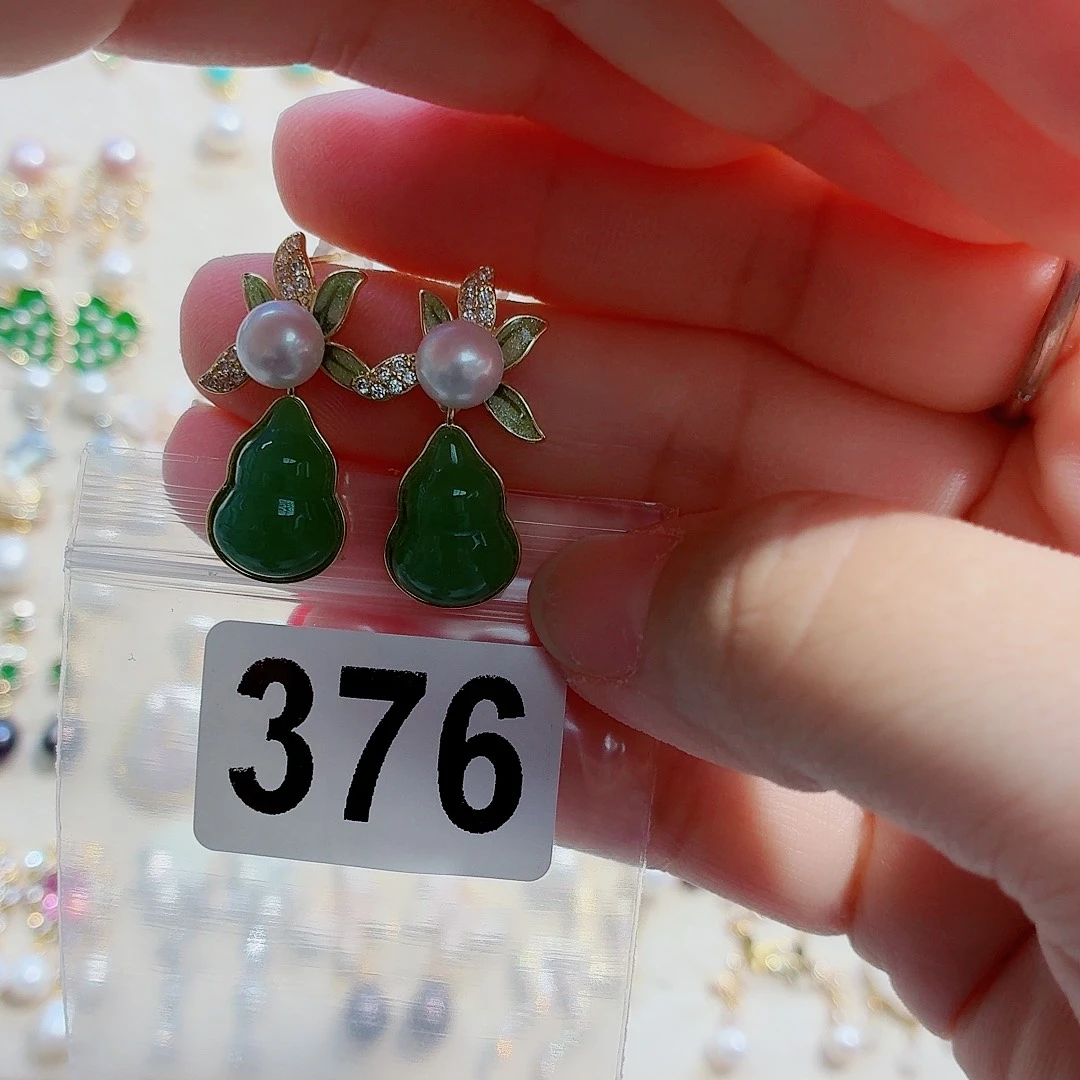 淡水珍珠合金耳饰