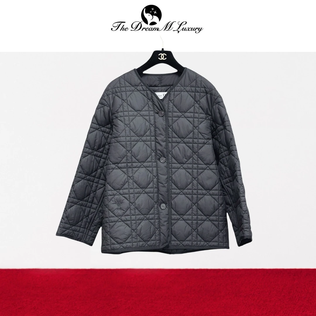 99新 DIOR/迪奥 32码 黑色 藤格纹 长袖 外套