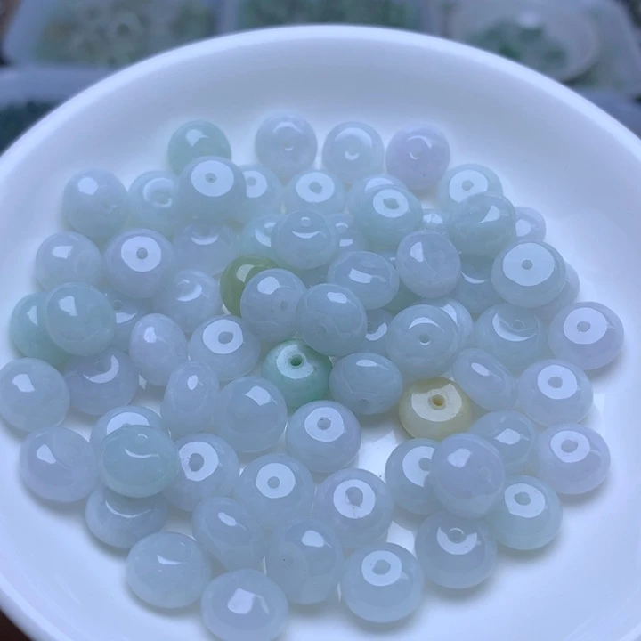 散珠翡翠卡6乘9冰鼓珠10个