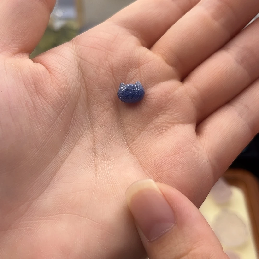 银S925镶嵌颈饰水晶穆**雨蓝线猫头63