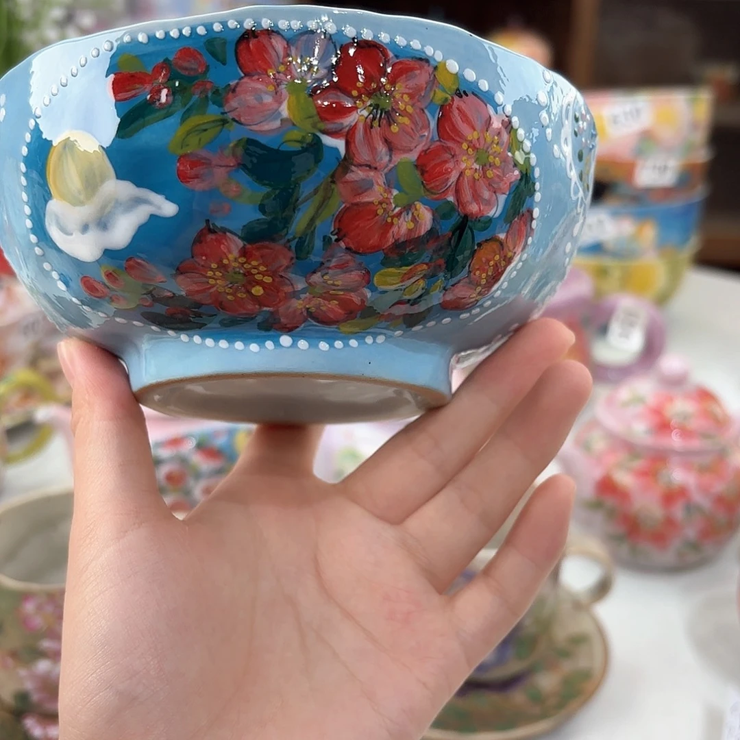 景德镇手绘高温釉下彩陶瓷茶具