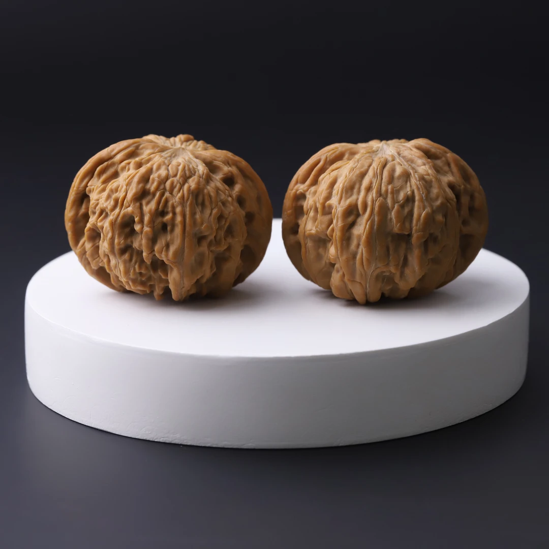 HT1018-1【磨盘】原生态核桃文玩手把件