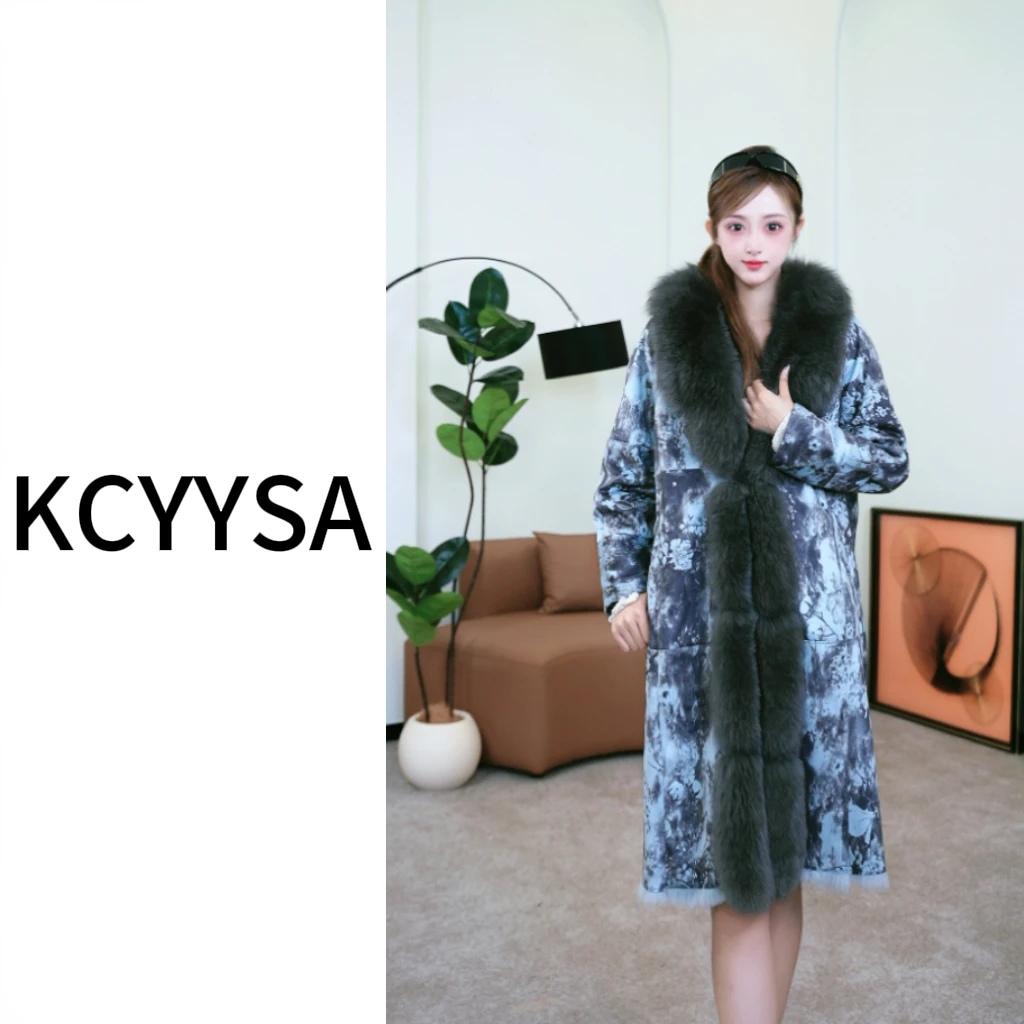 KCYYSA2026新款设计师气质轻奢时尚冬季中长款皮毛YYQ5BB66010