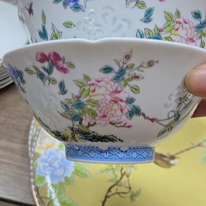 念***～瓷片瑕疵珐琅彩5寸2个米饭碗66666