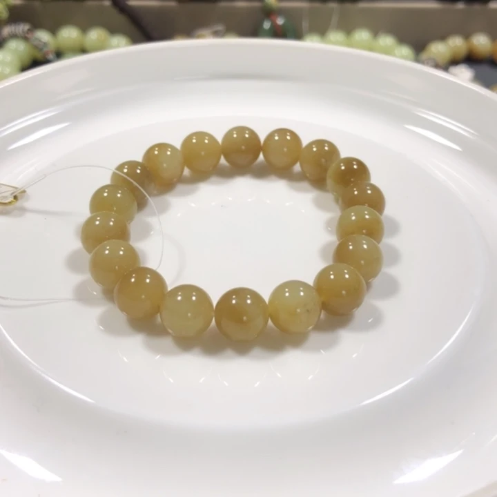 迎***迎和田玉未镶嵌手链卡10