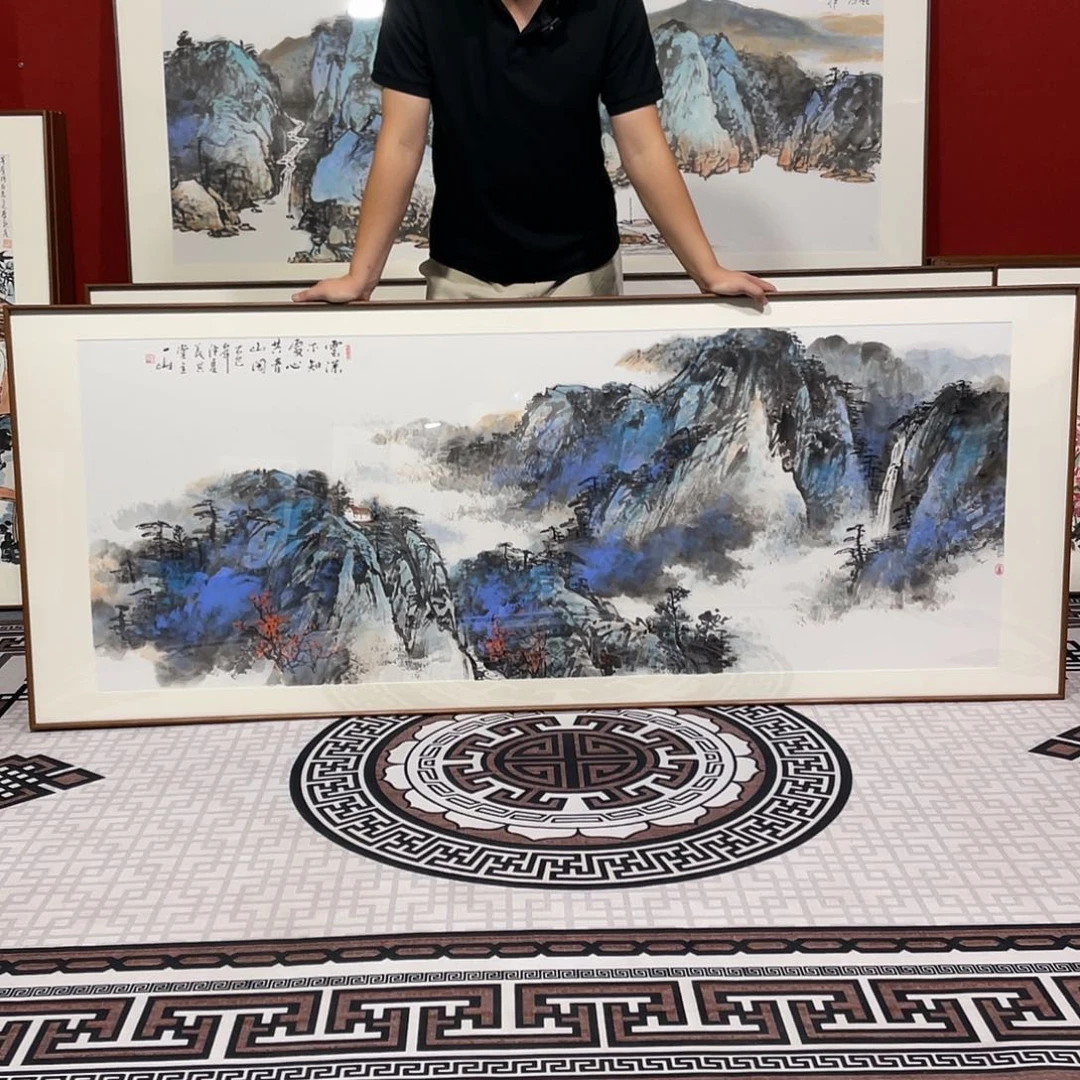 国画手绘作品带框