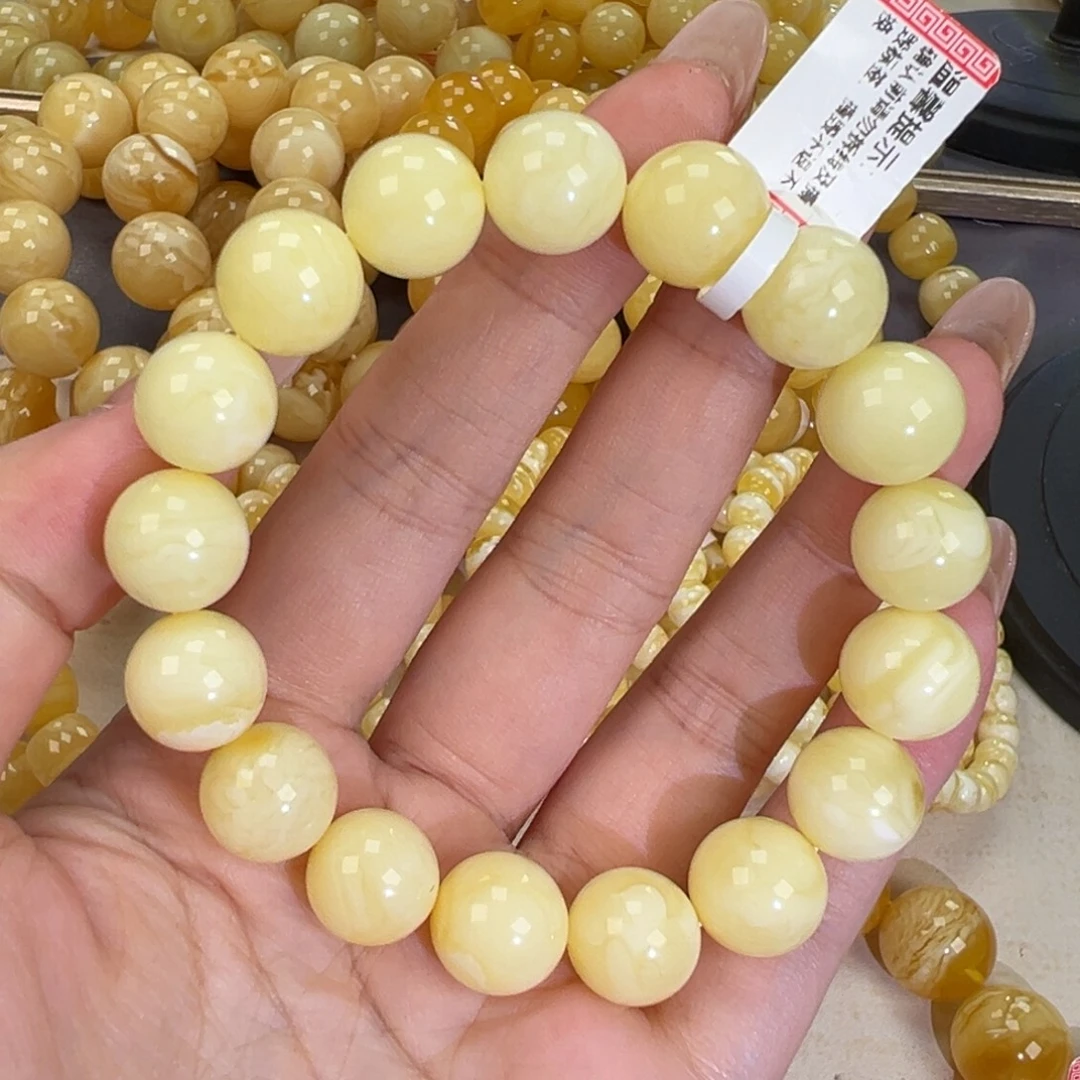 琥珀未镶嵌手链19.8白蜡