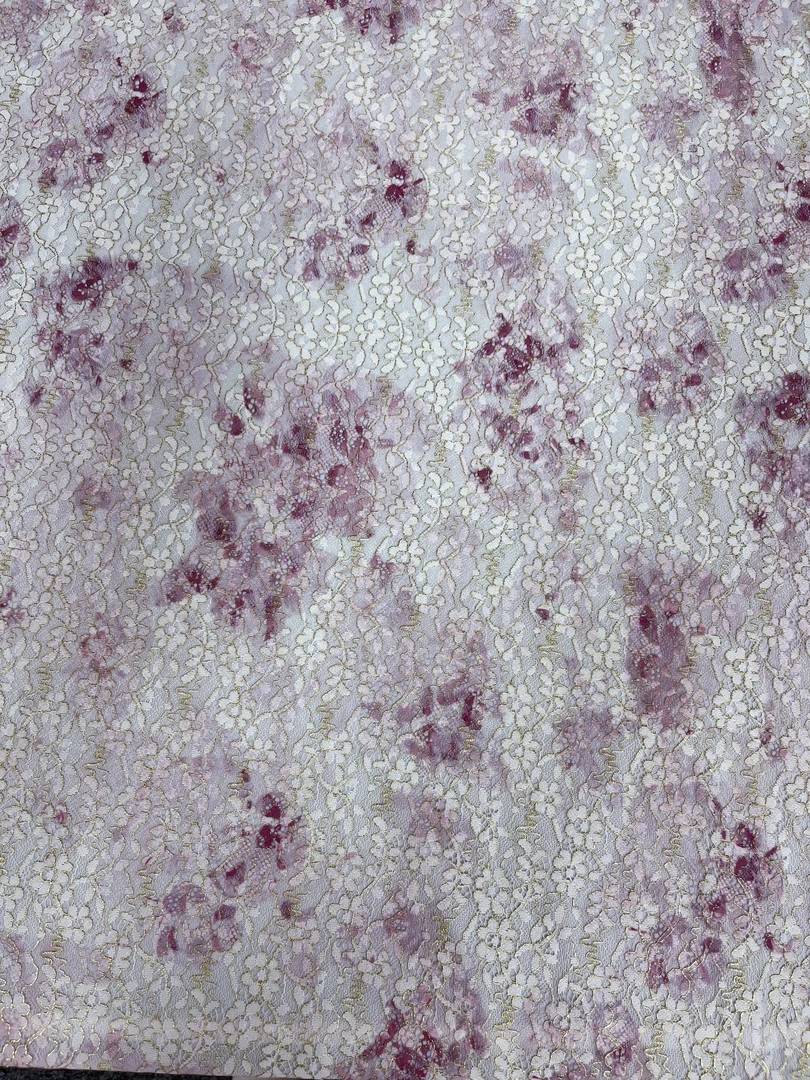 金线小花朵高档面料新中式国风蕾丝旗袍连衣裙高档礼服布块风格