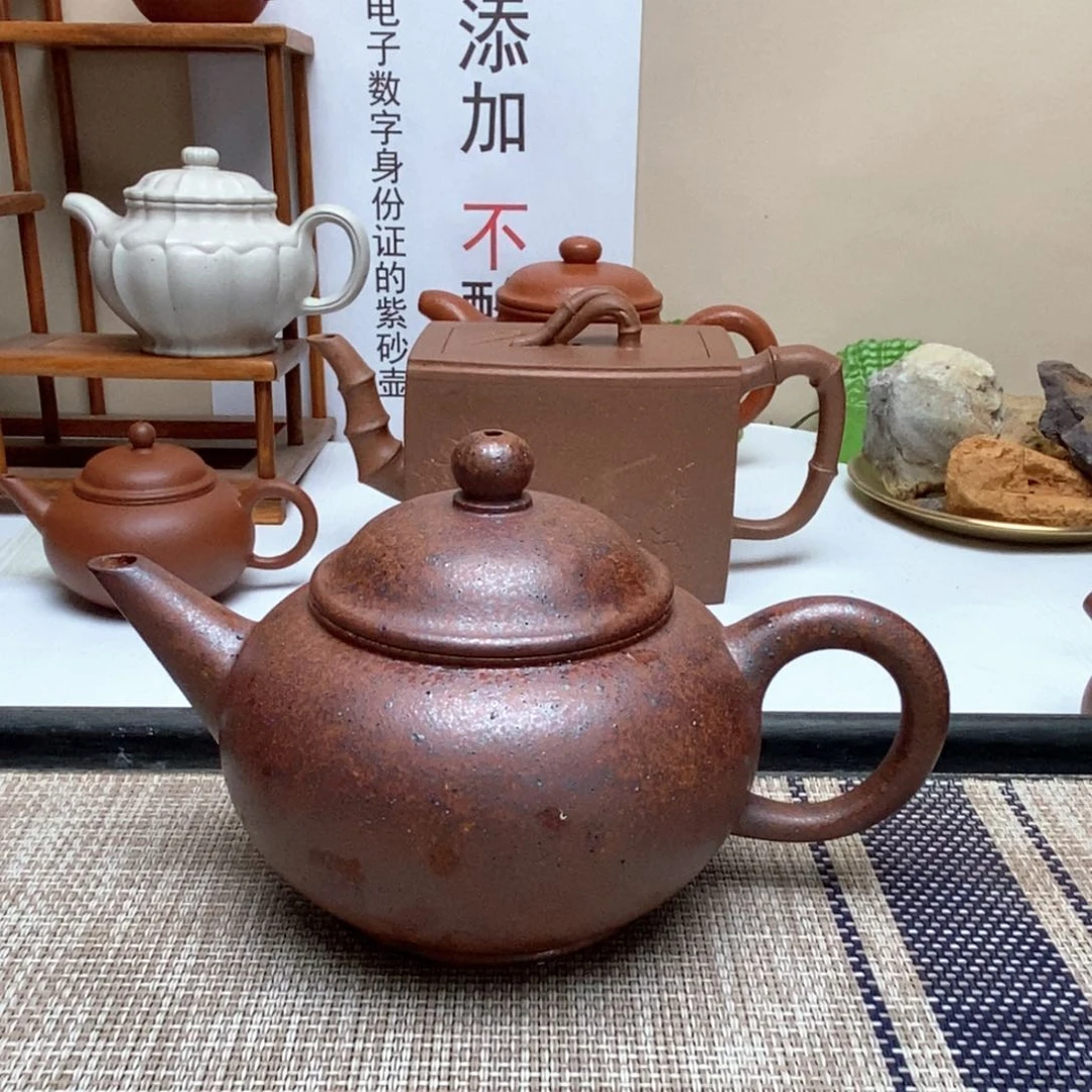 茶壶紫砂220毫升无添加高温红麻子