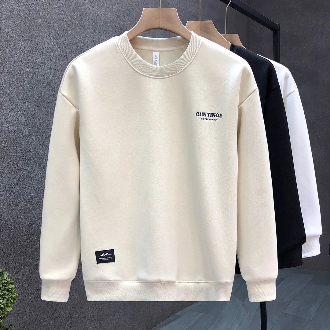 殿若加绒卫衣男春秋季潮牌内搭加厚打底衫休闲秋冬季新款男士上衣