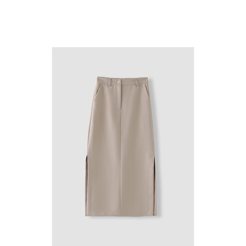 【直播间同价】SXZG025X温柔气质双开叉设计半身裙多色