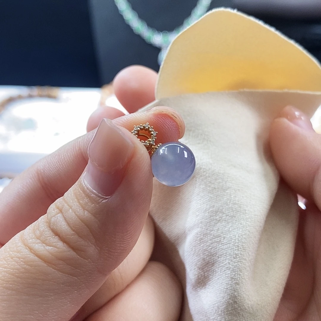 散珠翡翠冰蓝紫珠珠