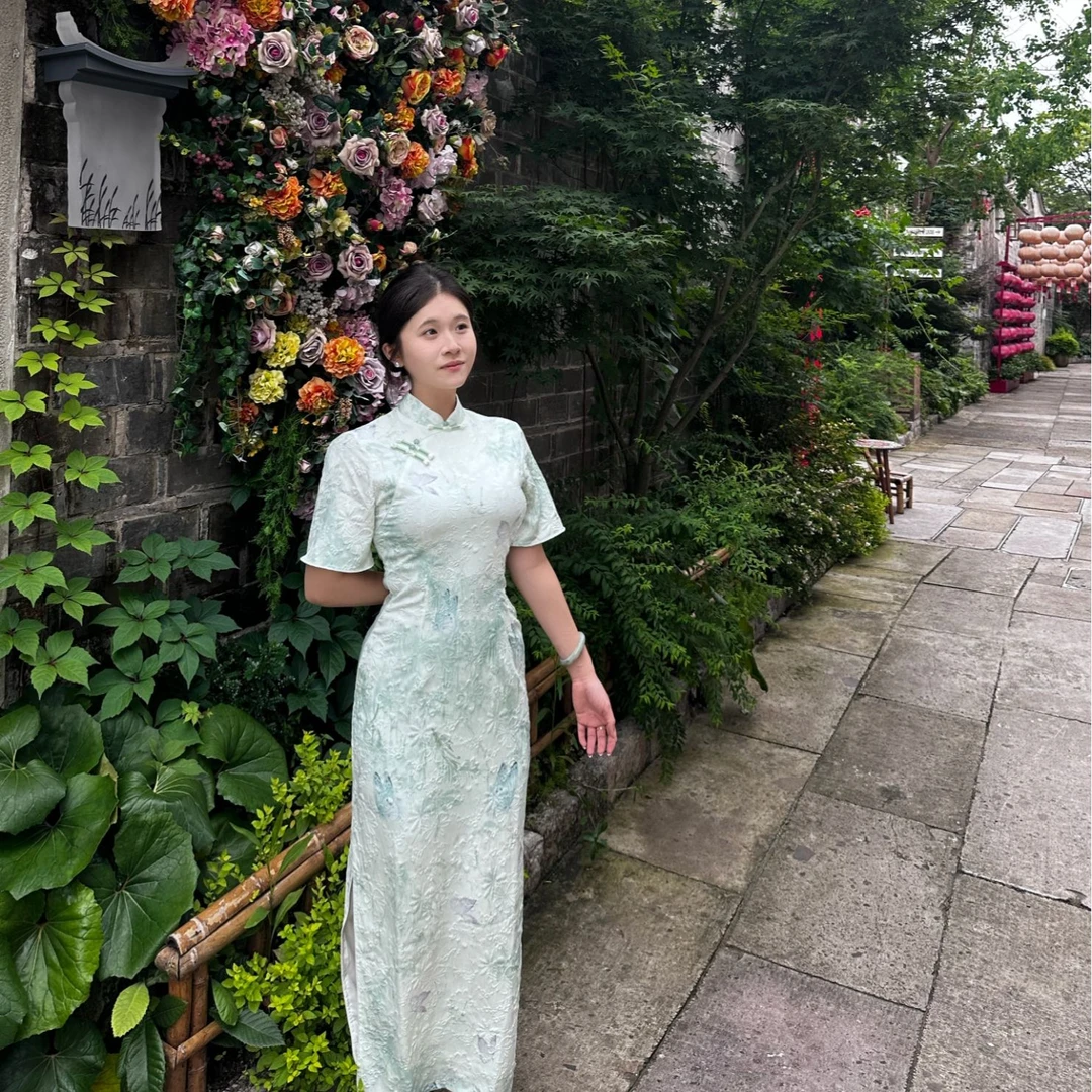 【蒹葭】烟雨绫2025新中式改良款修身显瘦显白旗袍春夏秋日常文艺