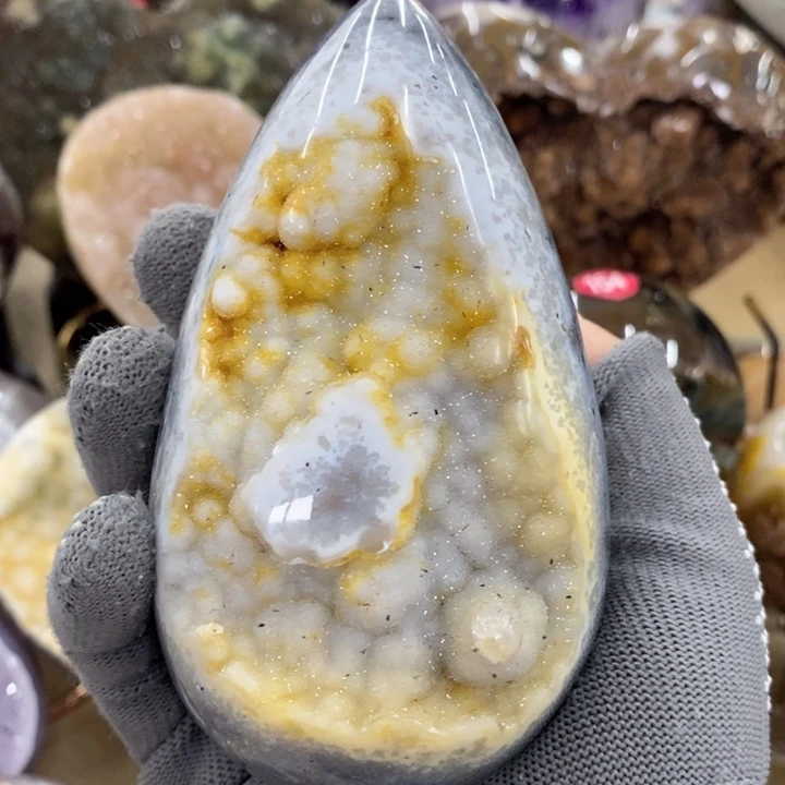 未镶嵌紫晶珠宝半成品