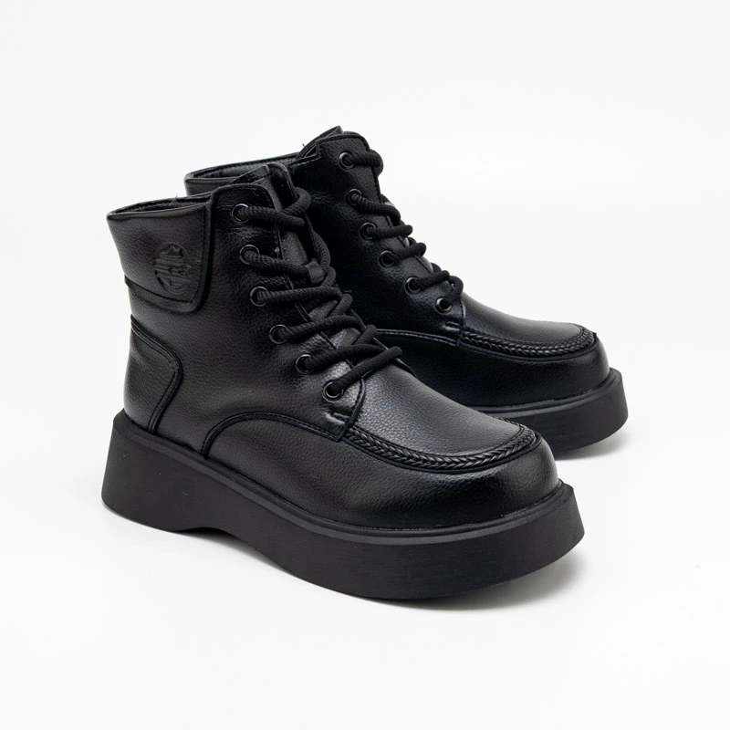 女冬爆款时尚大棉防滑大底獭兔毛内里舒适保暖马丁靴加绒754501