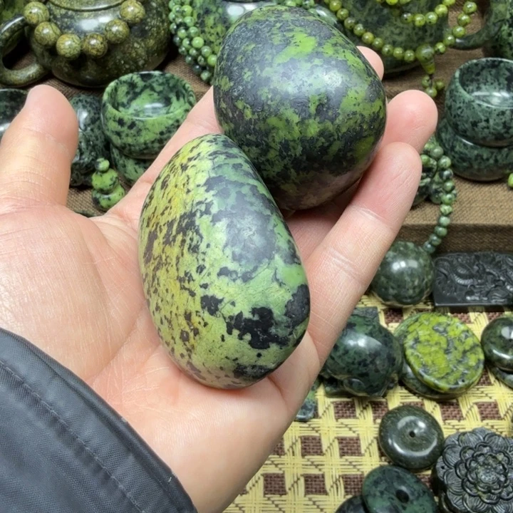 蛇纹石玉未镶嵌药王石能量养生产品