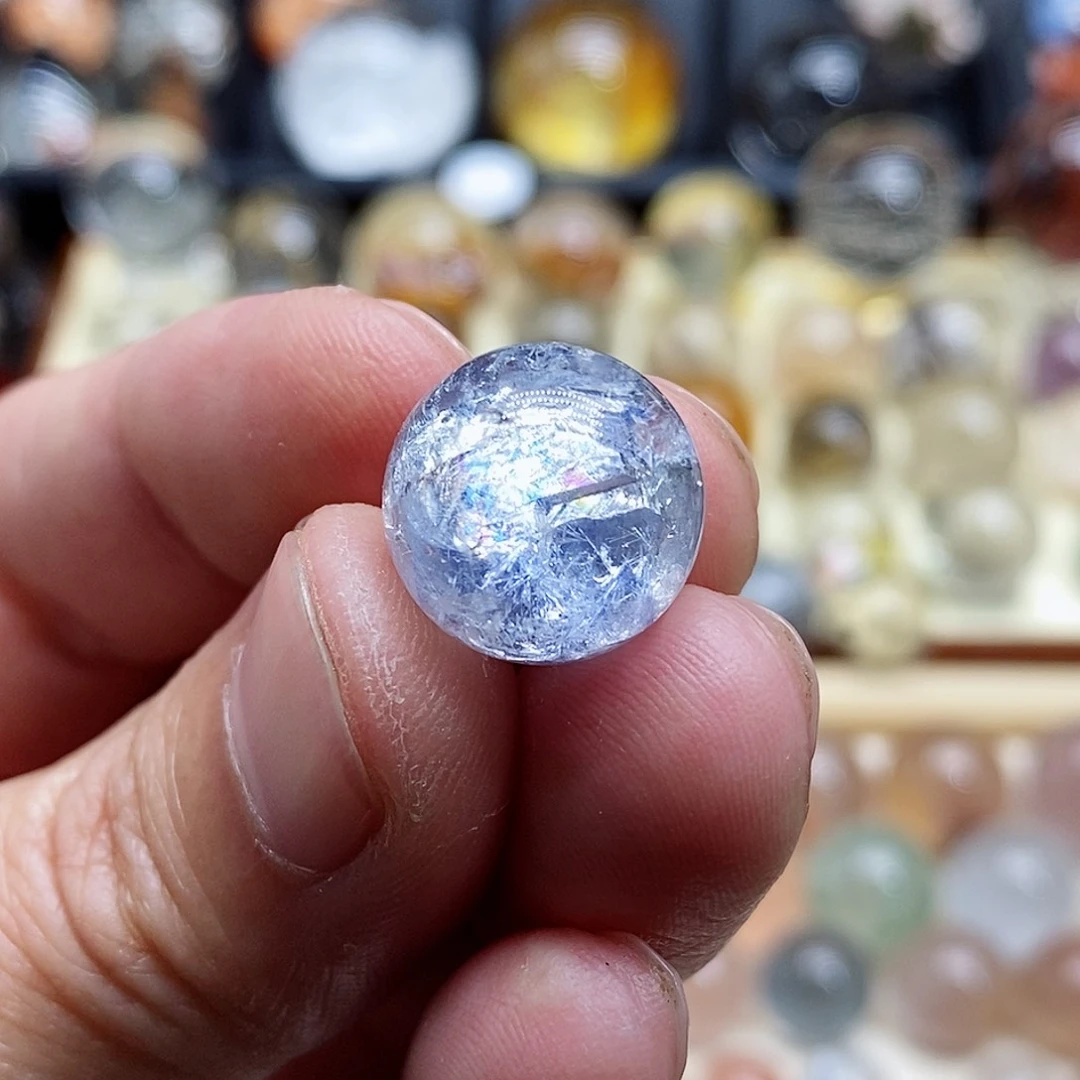 水晶颈饰银S925镶嵌小****咪天然精致水晶吊坠