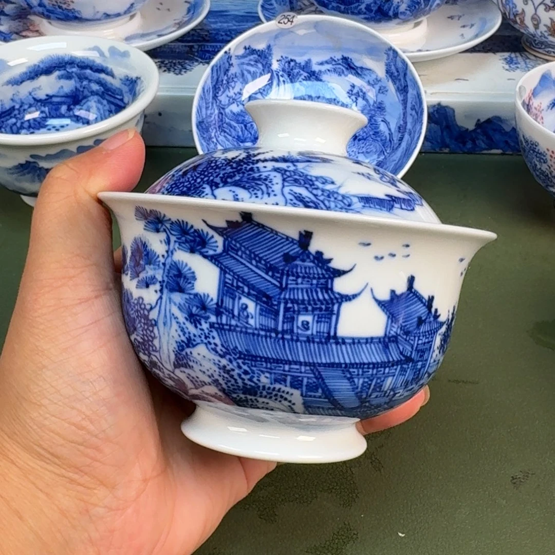 景德纯水绘茶具圆圆252