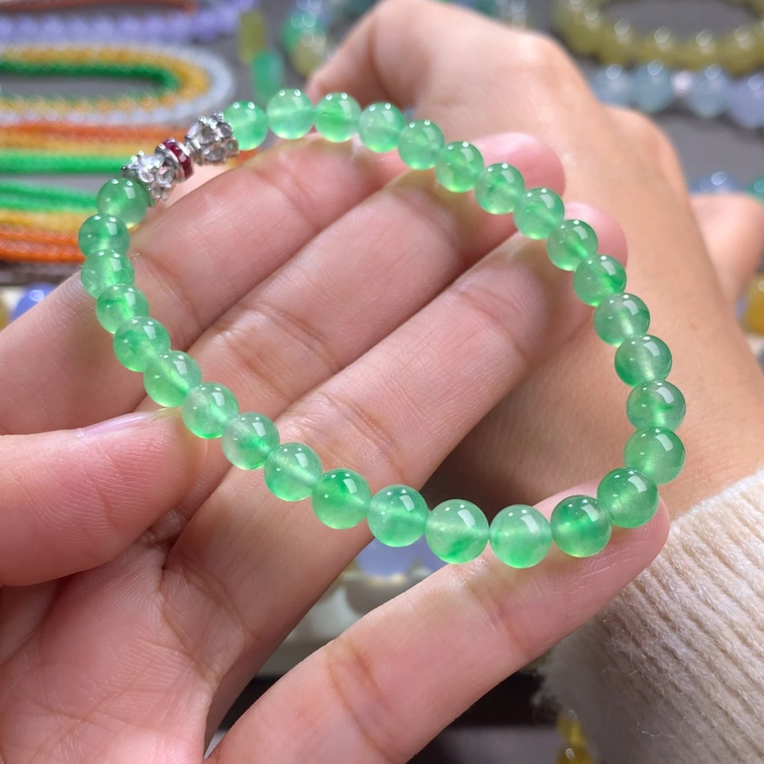 翡翠未镶嵌手链卡5.9