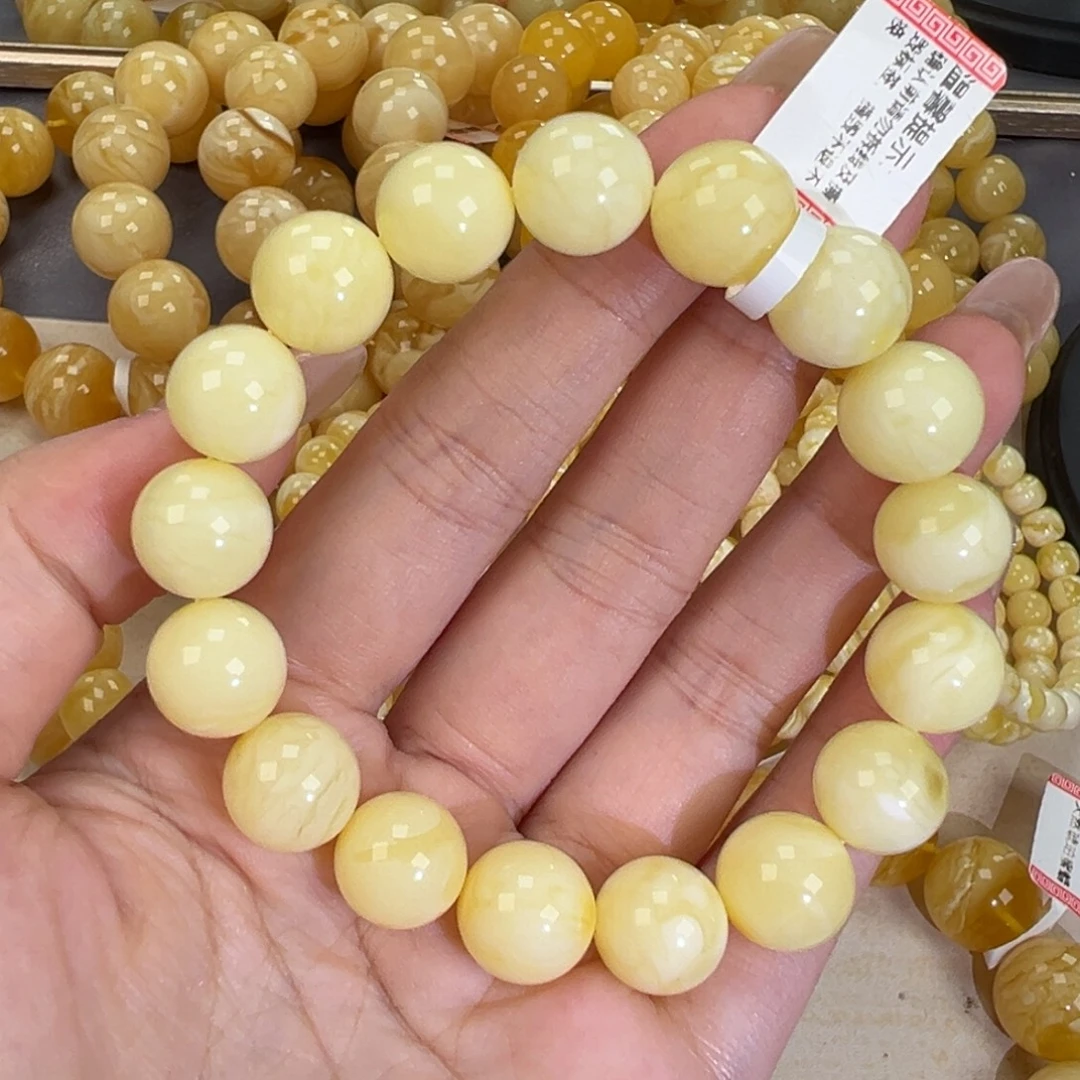 琥珀未镶嵌手链19.9白蜡