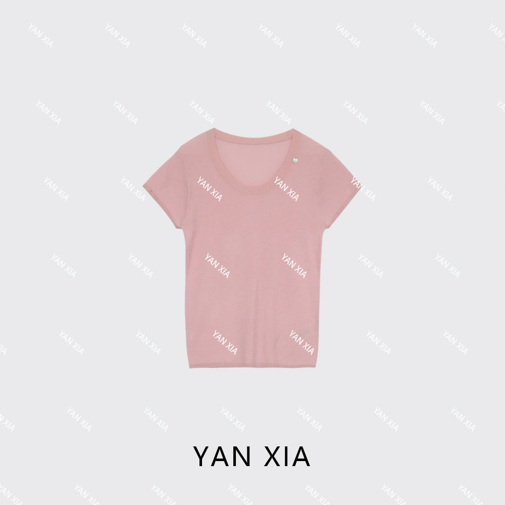 舒服柔软 绵羊毛夏日短袖 女士夏季修身短袖