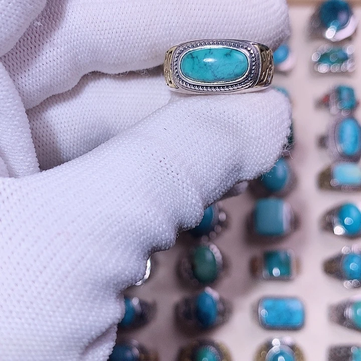 绿松石银S925镶嵌颈饰