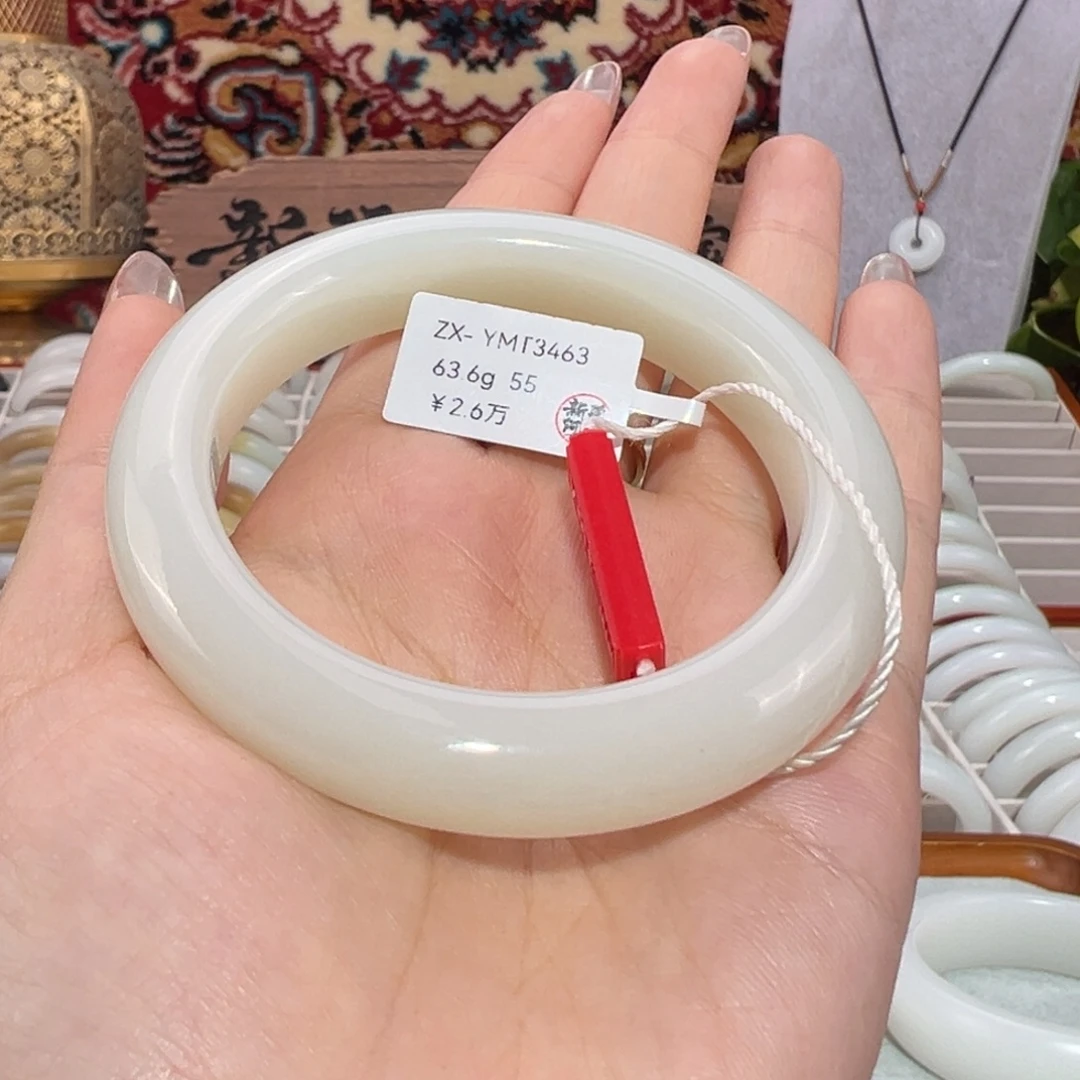 和田玉未镶嵌手镯新疆和田玉羊脂白