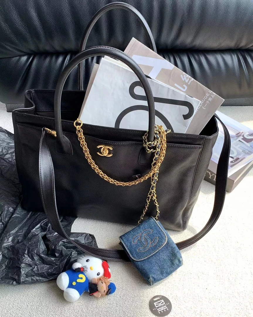 99新 Chanel/香奈儿 巧克力棕色金扣cerf中号包 16488429