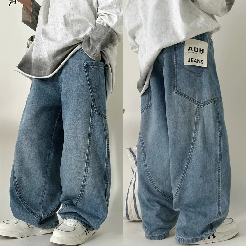 男童裤子童装牛仔裤2025春秋新款痞帅潮酷潮牌宽松休闲舒适百搭韩