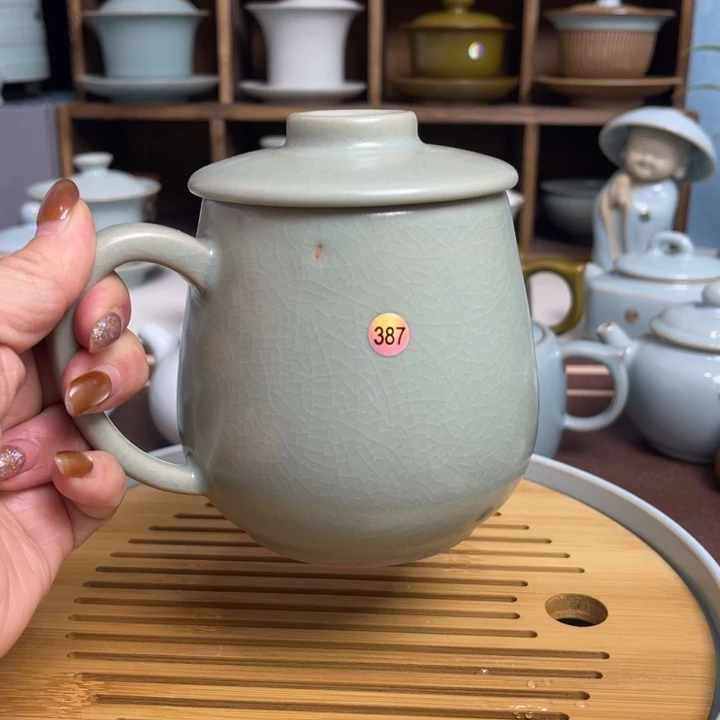 汝州原矿原釉仿古办公杯微瑕387