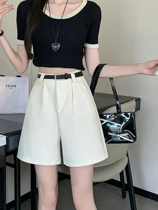 6686夏季五分裤短裤女款夏天搭时尚短裤