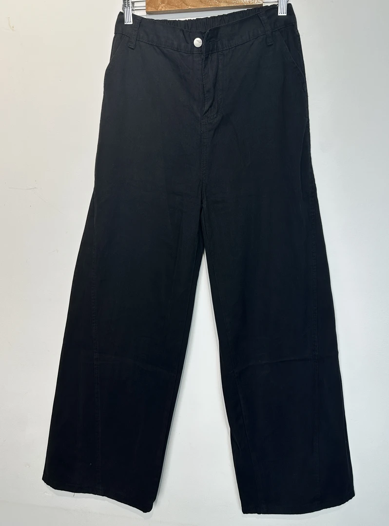 秋冬高腰休闲裤南油男裤纯色直筒裤休闲黑色时尚牛仔裤男士宽松