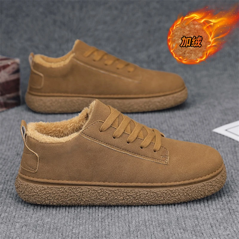 棉靴男冬季户外抗寒加绒加厚保暖棉鞋东北雪地靴男士复古休闲板鞋