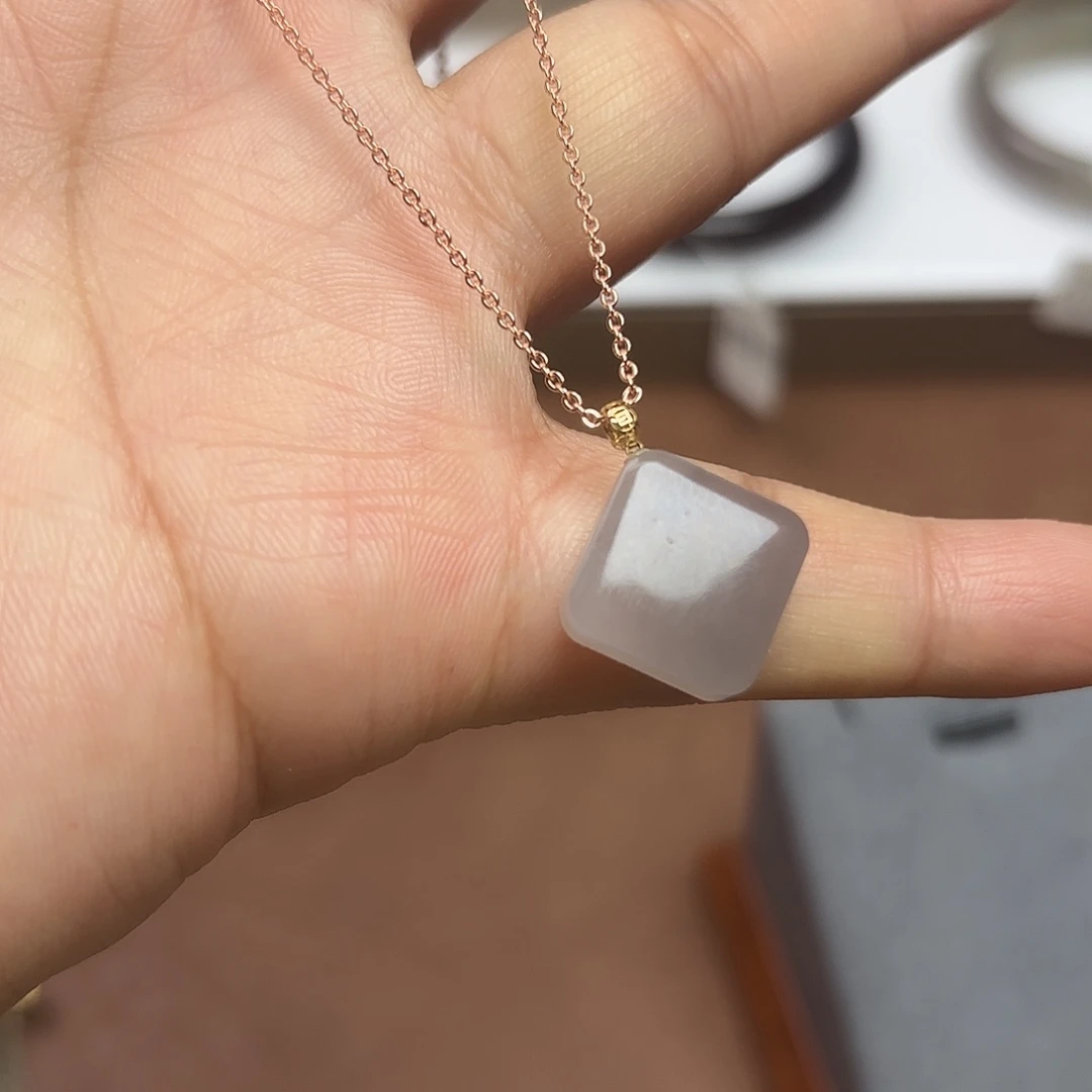 和田玉18K金镶嵌手镯