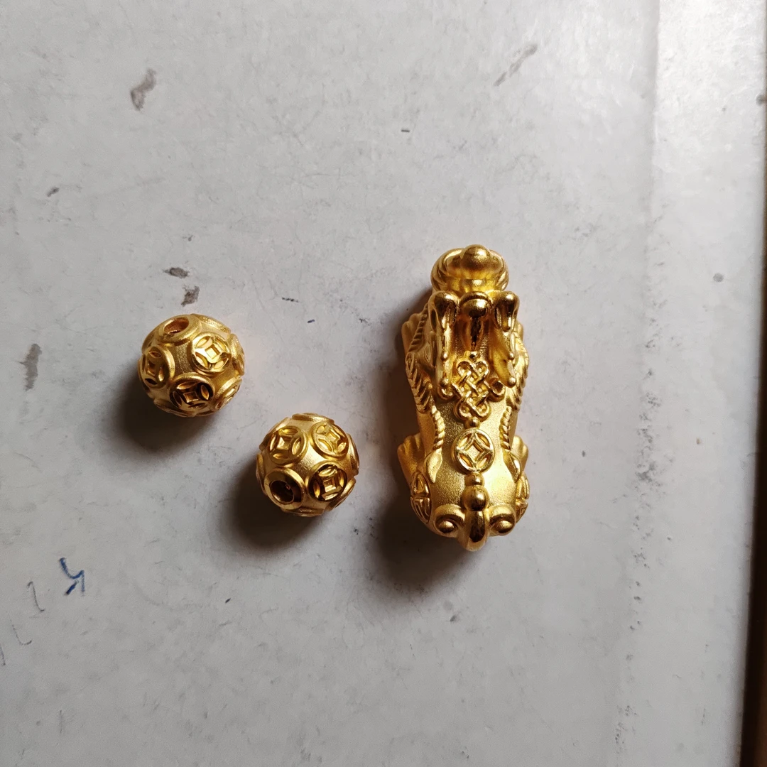 金元宝足金999貔貅珠子首饰