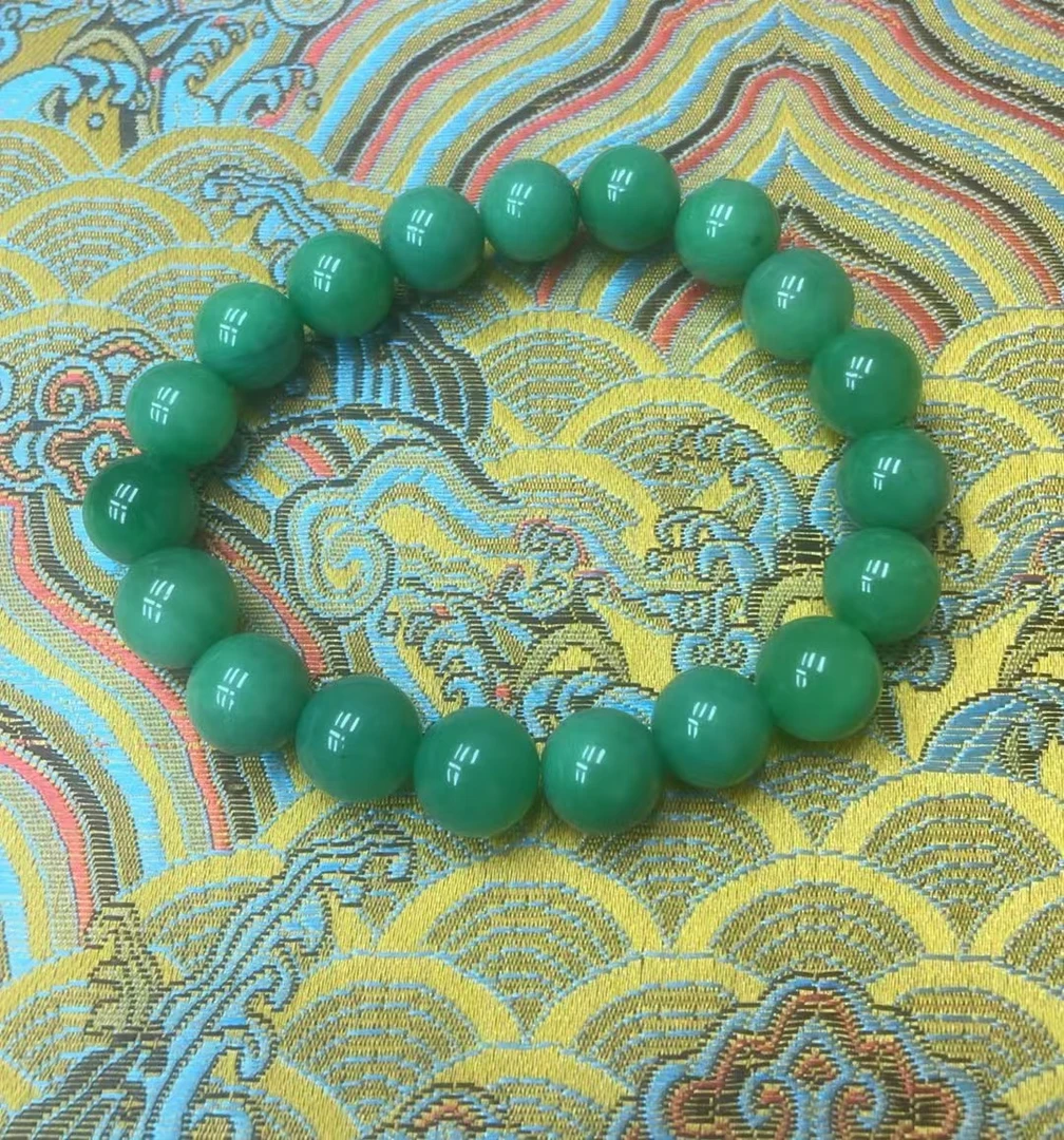 翡翠A119  绿色手链 男女同款 时尚百搭镶嵌气质