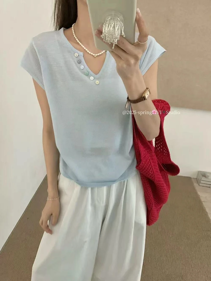 夏季新款冰丝上衣超好看