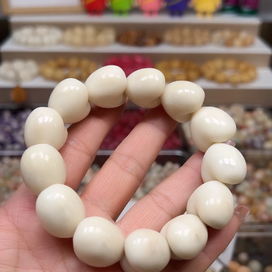 手串菩提根/象牙果瑕疵卡22胖爱心13颗表面有裂