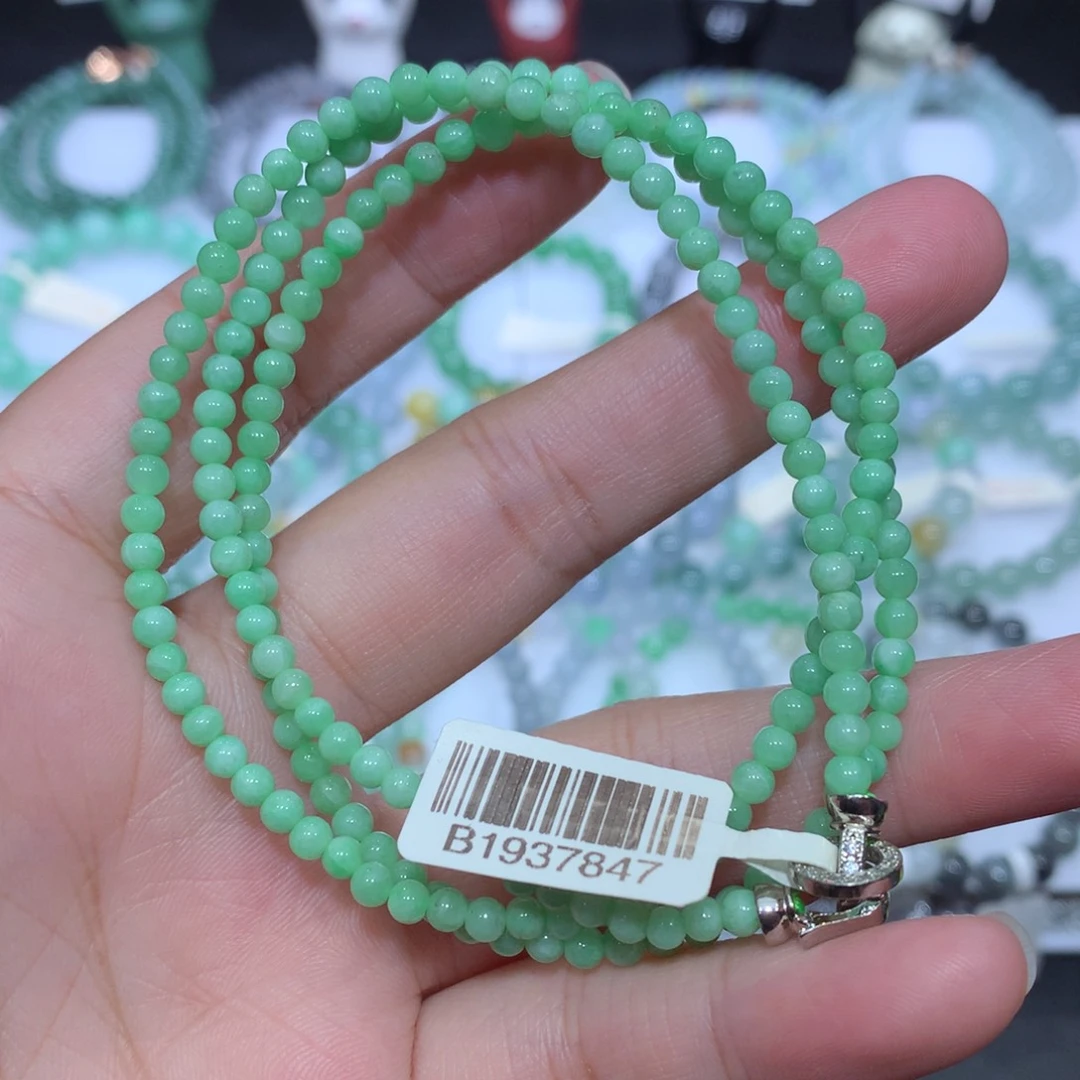 翡翠未镶嵌手串天然