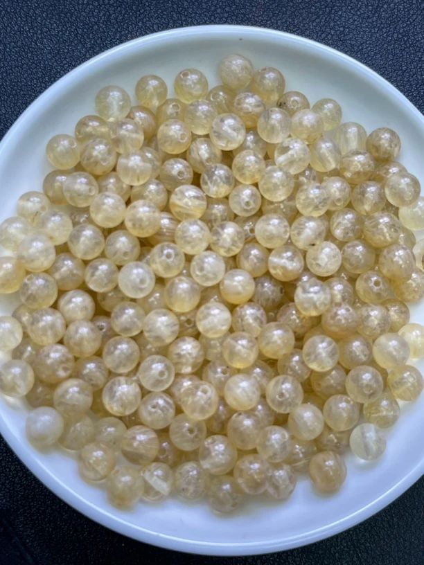 天然珠宝玉石 金发晶散珠Y214  12MM 10颗（赠弹力绳）