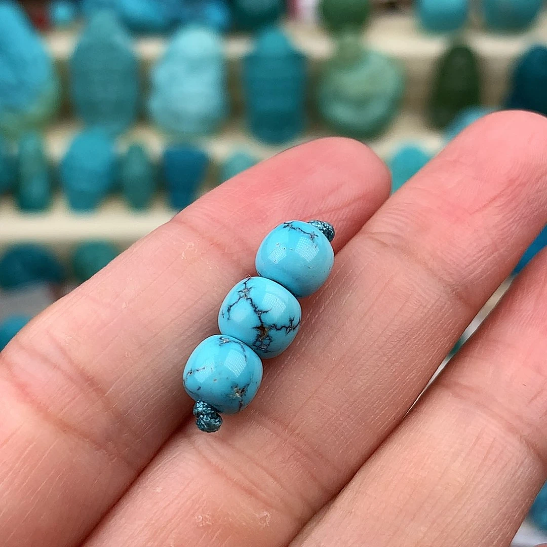 未镶嵌绿松石珠宝奇石7-6.5