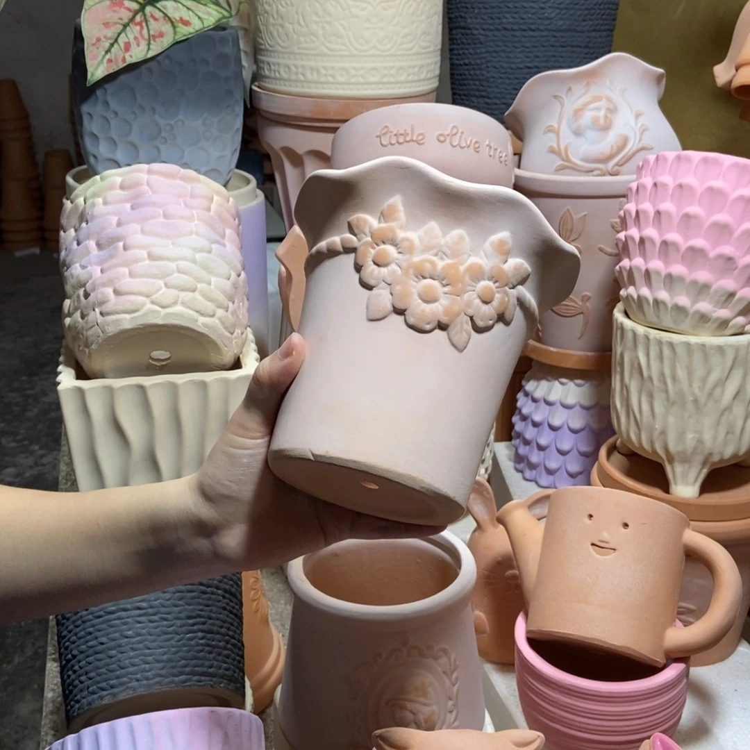 15×15雾化花边花束 粗陶1个