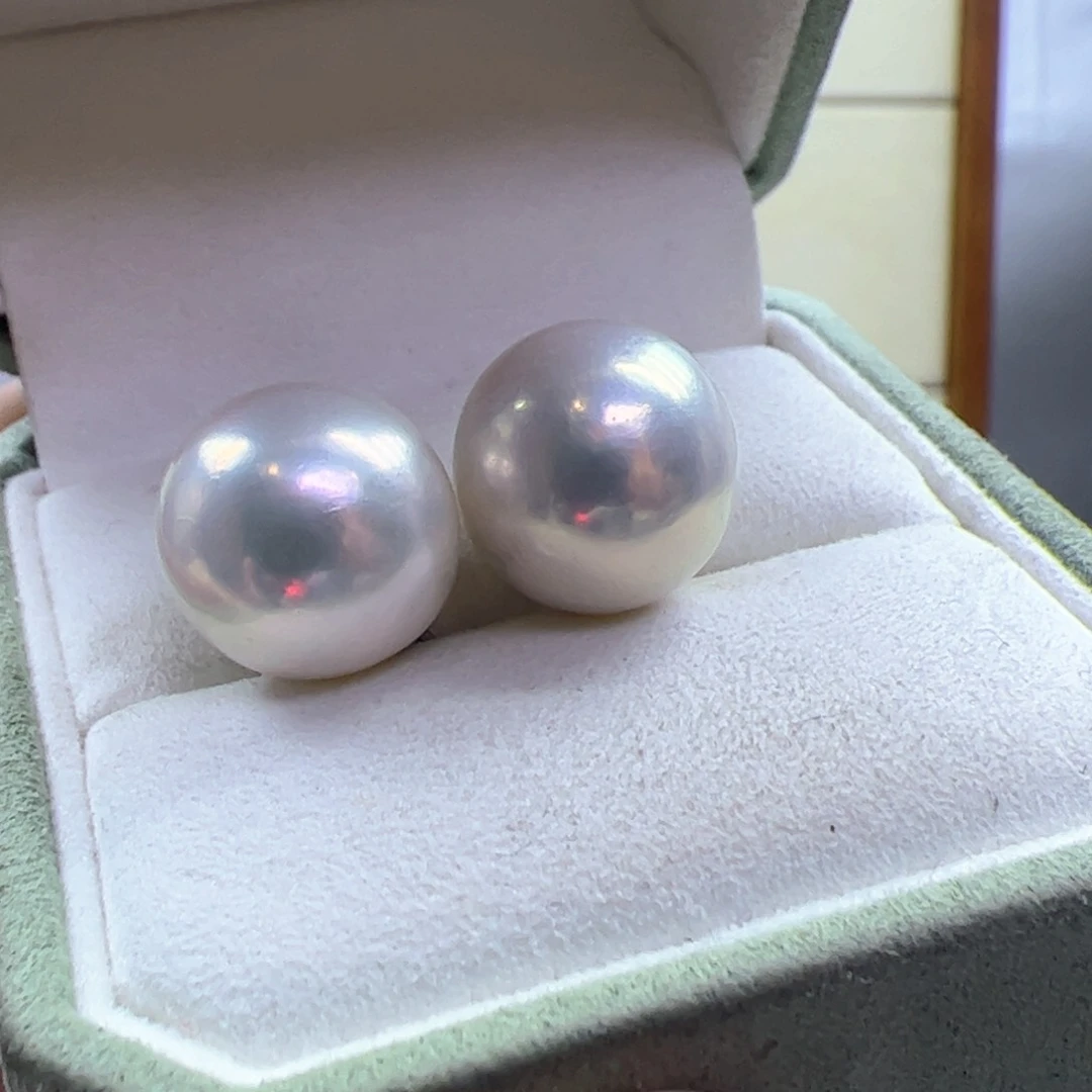 淡水珍珠耳饰银S925镶嵌