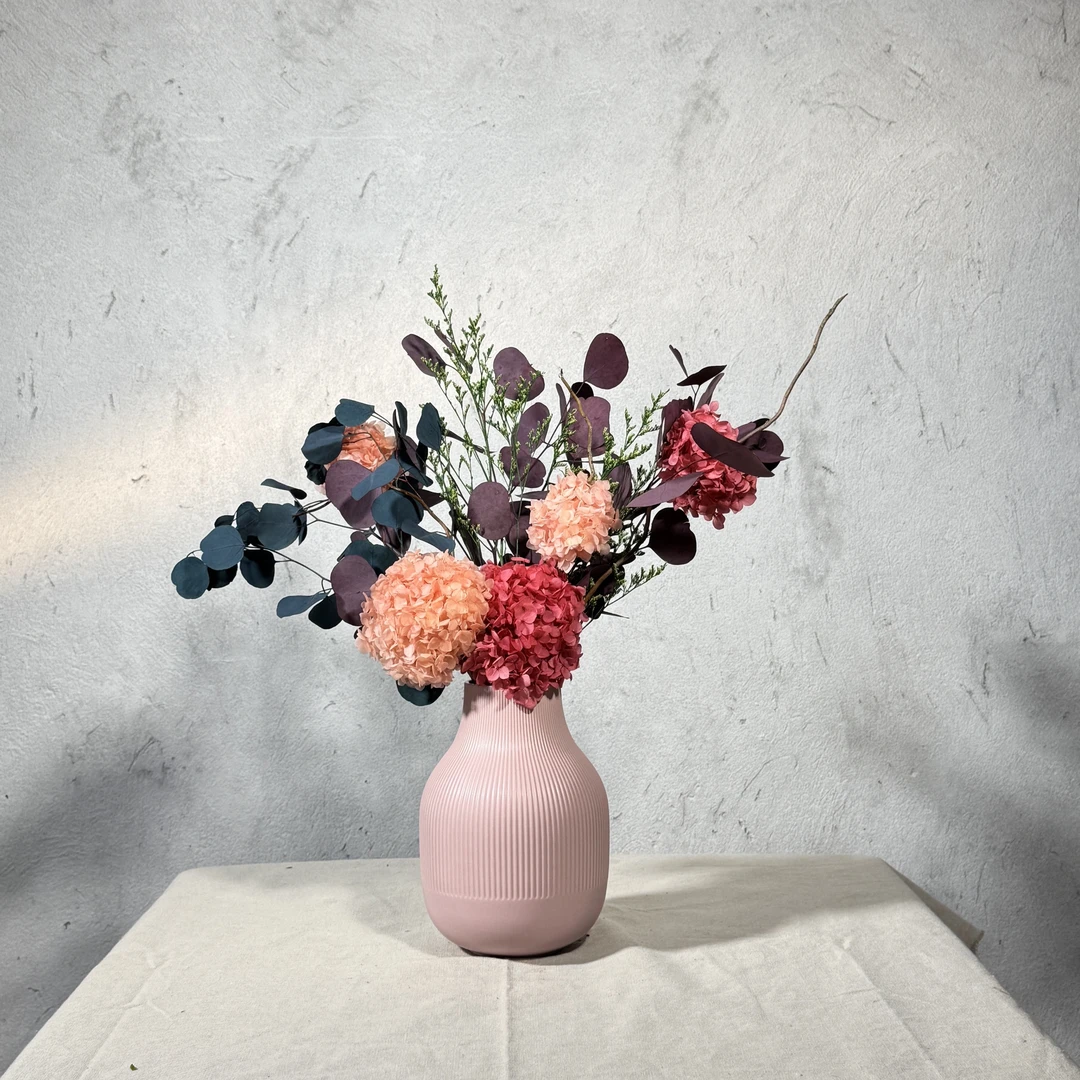 【流芳】永生花绣球装饰花束轻奢摆件客厅玄关家居摆设